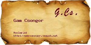 Gam Csongor névjegykártya